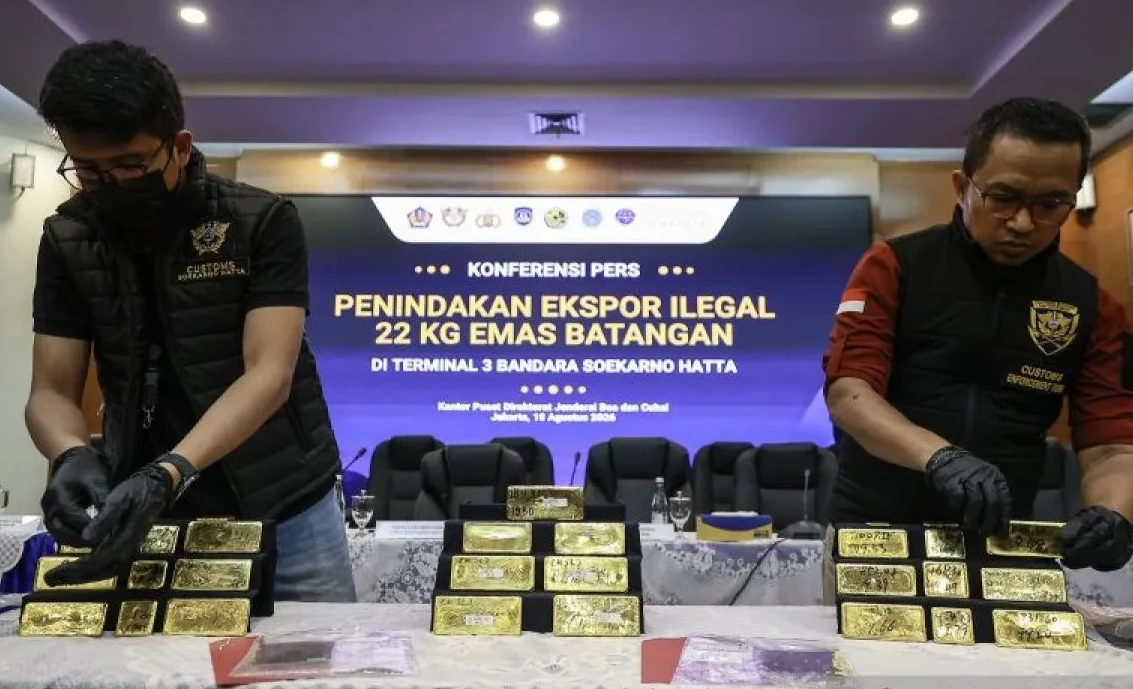Bea Cukai Gagalkan 32 Kasus Penyelundupan Ekspor Emas Ilegal Senilai Rp846,94 Miliar