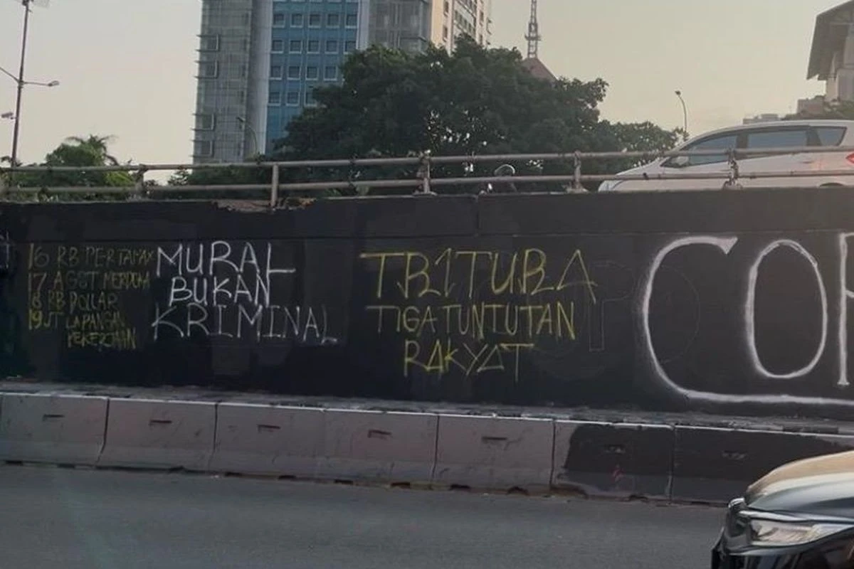 Mural Tritura Mahasiswa Trisakti Dihapus, Tulisan "Mural Bukan Kriminal" Muncul di Lokasi