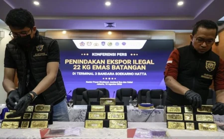 Bea Cukai Gagalkan 32 Kasus Penyelundupan Ekspor Emas Ilegal Senilai Rp846,94 Miliar