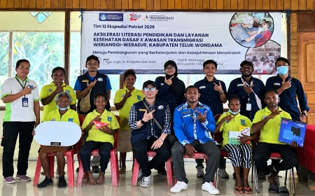 TEP UI 12 Terapkan Posyandu Lima Meja di Kampung Werabur Papua Barat